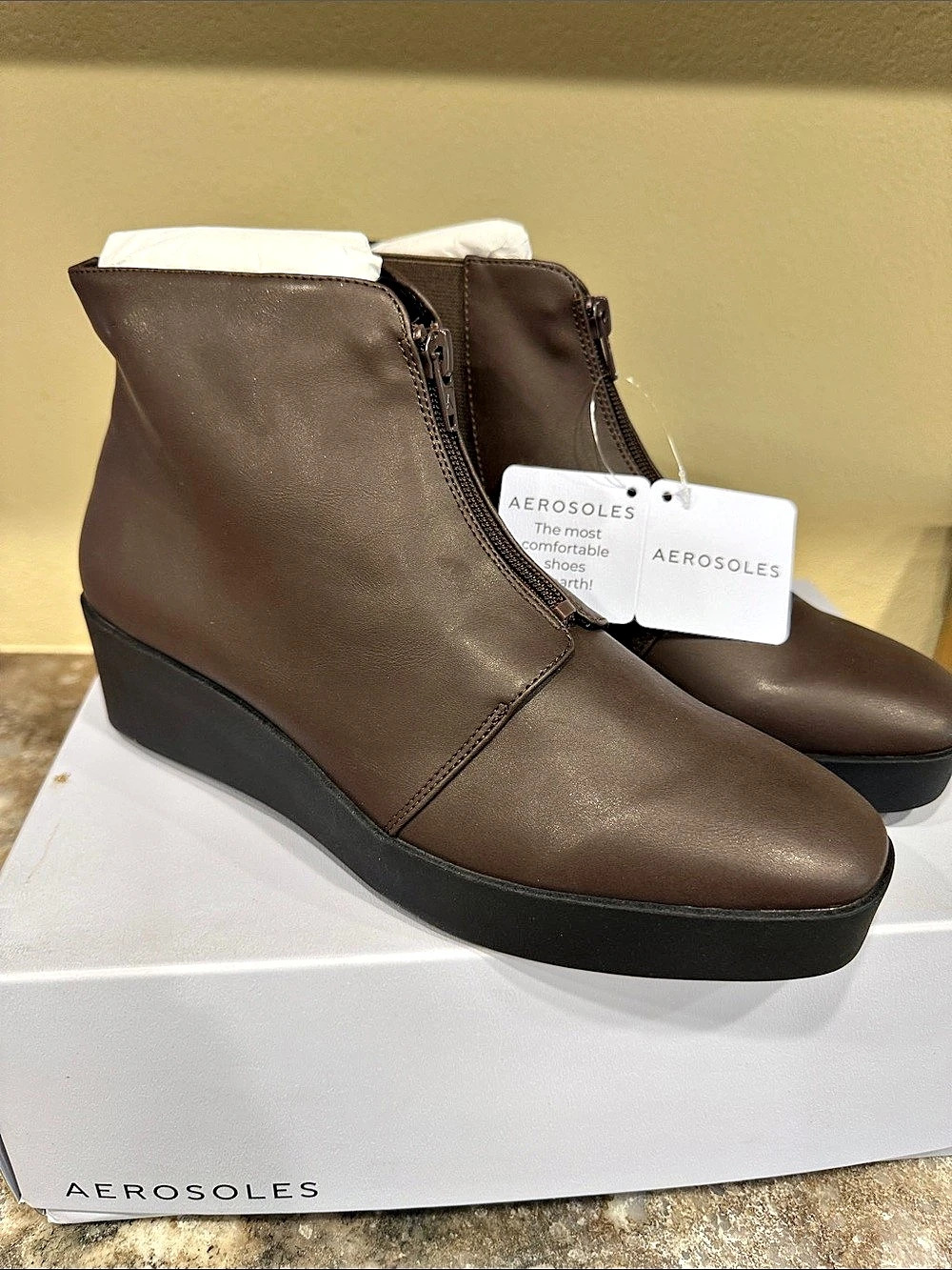 Aerosoles Carin Brown Ankle Boots